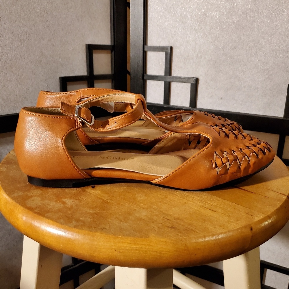 Chase & Chloe Rebecca Tan Sandals US 7